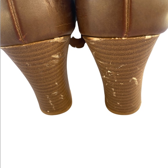Mudd Heels Womens Size 10M Brown Round Toe Peep Toe Pumps - Picture 7 of 9